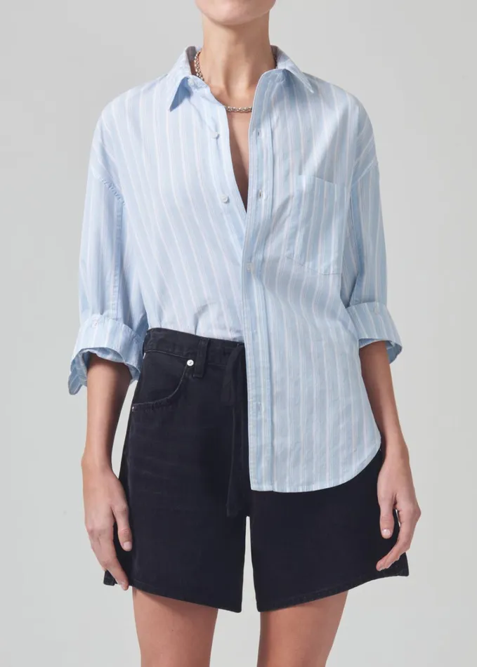 Citizens Of Humanity Kayla Shirt In Marino Stripe Women Tops