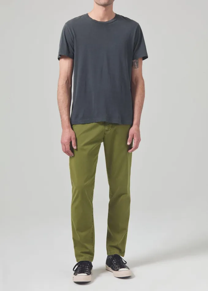 Citizens Of Humanity London Tapered Slim Italian Twill In Moss Men Pants