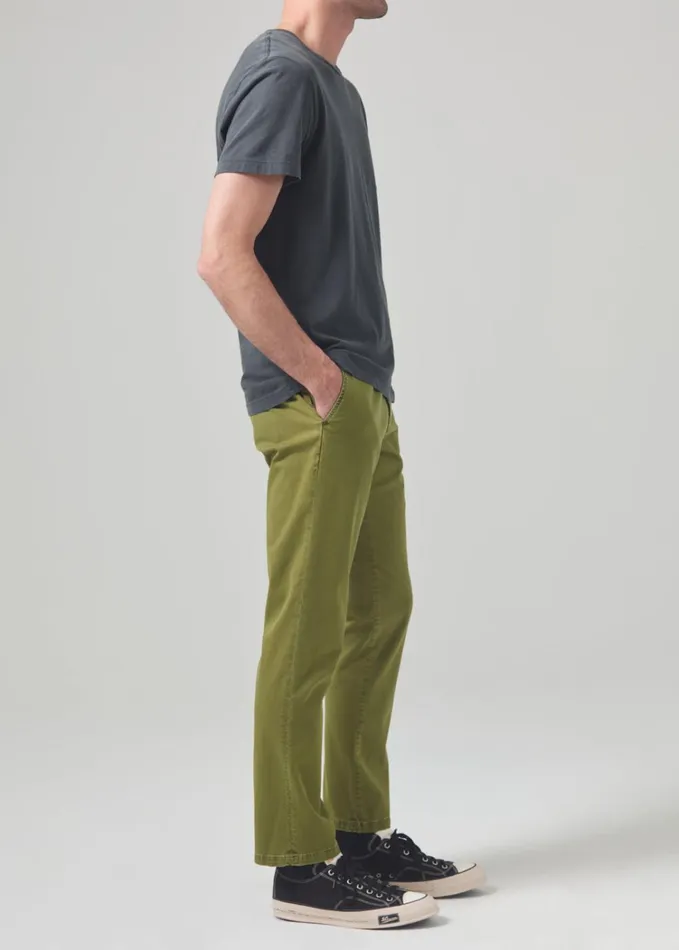 Citizens Of Humanity London Tapered Slim Italian Twill In Moss Men Pants