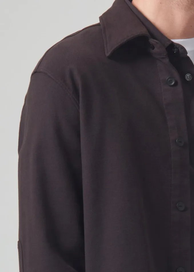 Citizens Of Humanity Luca Bucket Dye Shirt French Terry In Barrister Men Shirts