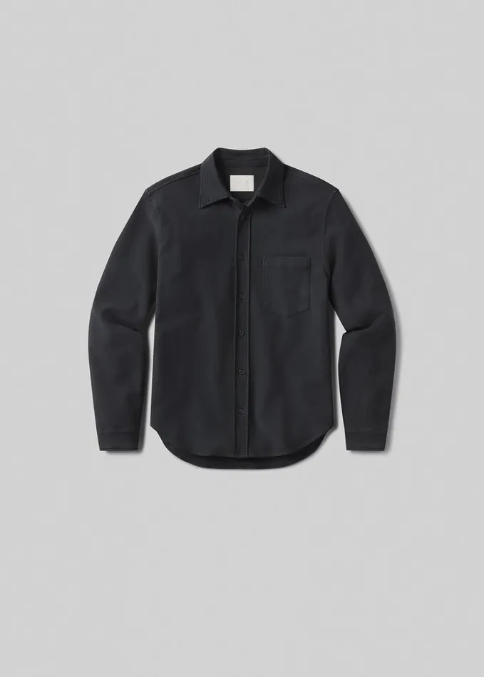 Citizens Of Humanity Luca Bucket Dye Shirt French Terry In Gravel Men Shirts