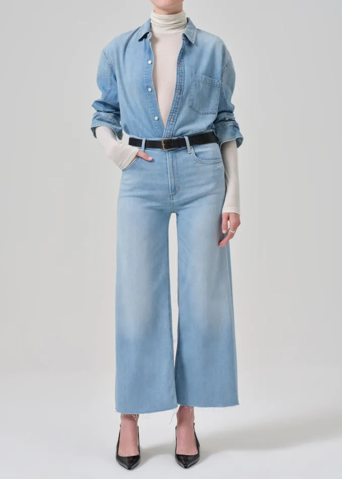 Citizens Of Humanity Lyra Wide Leg Crop In Marquee Women Jeans