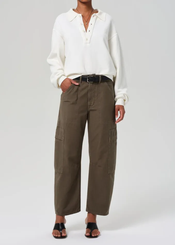 Citizens Of Humanity Marcelle Low Slung Easy Cargo In Dogwood Women Pants