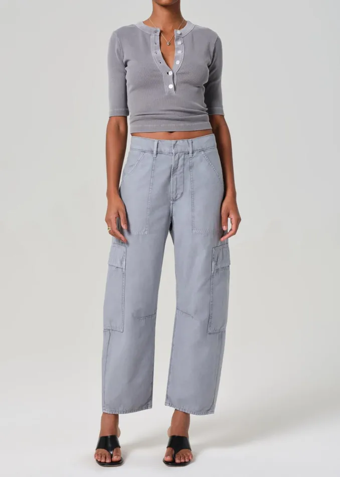 Citizens Of Humanity Marcelle Low Slung Easy Cargo In Hematite Women Pants