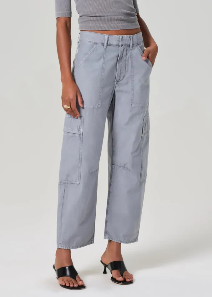 Citizens Of Humanity Marcelle Low Slung Easy Cargo In Hematite Women Pants