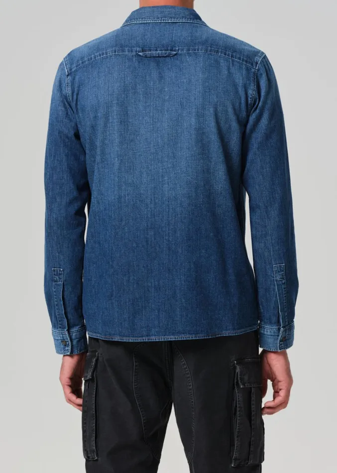 Citizens Of Humanity Rework Shirt Chambray In Nile Men Shirts