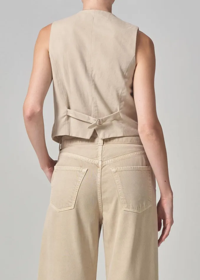 Citizens Of Humanity Sierra Vest In Taos Sand Women Tops