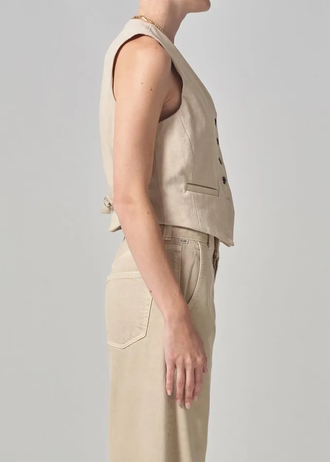 Citizens Of Humanity Sierra Vest In Taos Sand Women Tops