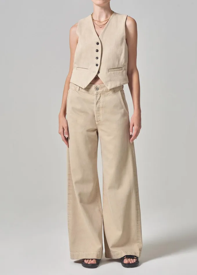 Citizens Of Humanity Sierra Vest In Taos Sand Women Tops