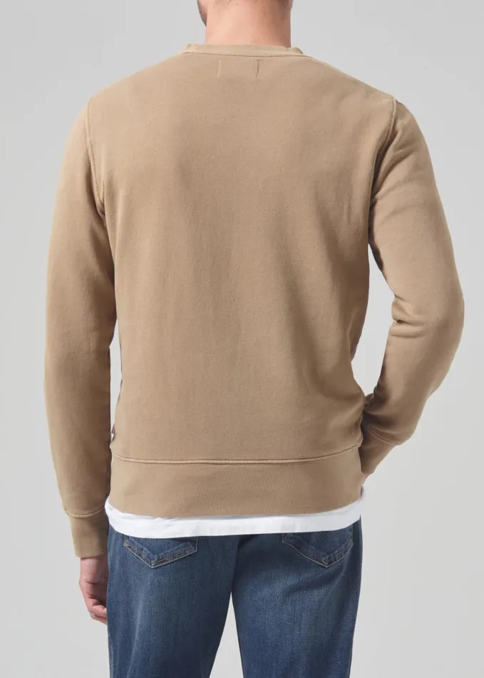 Citizens Of Humanity Vintage Crewneck Sweatshirt In Khaki Classic Men Shirts