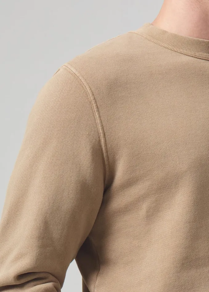 Citizens Of Humanity Vintage Crewneck Sweatshirt In Khaki Classic Men Shirts