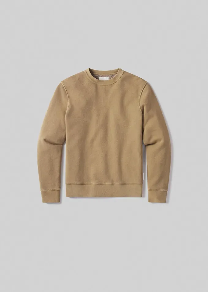 Citizens Of Humanity Vintage Crewneck Sweatshirt In Khaki Classic Men Shirts