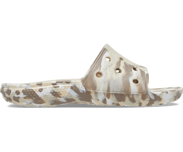 Classic Marbled Slide Bone Multi Men Crocs Slides