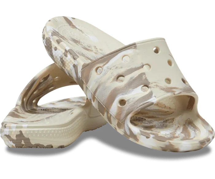 Classic Marbled Slide Bone Multi Men Crocs Slides