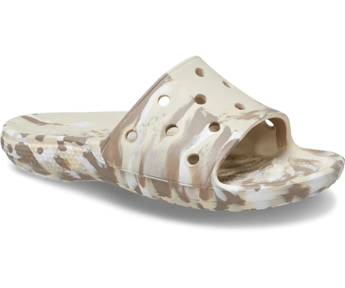 Classic Marbled Slide Bone Multi Men Crocs Slides