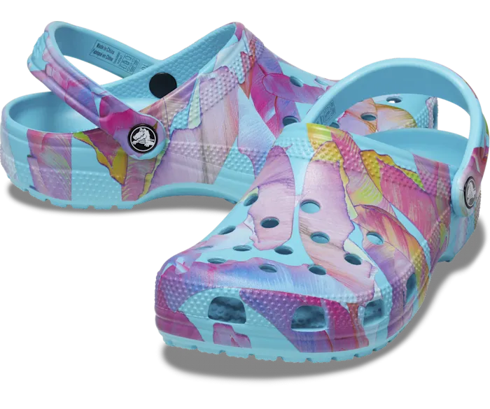 Classic Palm Print Clog Neptune Multi Men Crocs Clogs