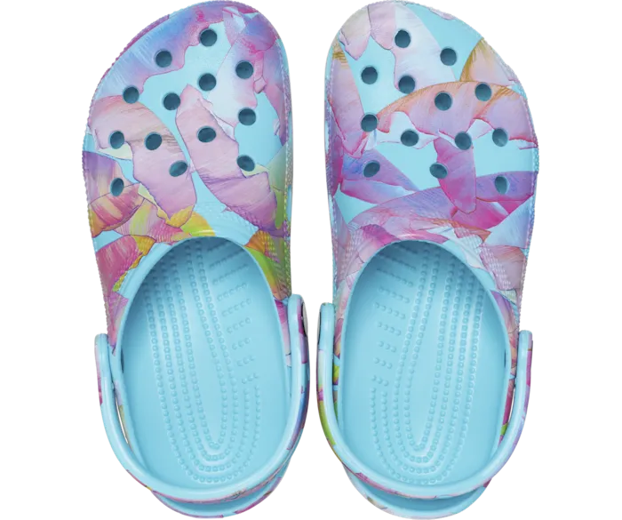 Classic Palm Print Clog Neptune Multi Men Crocs Clogs