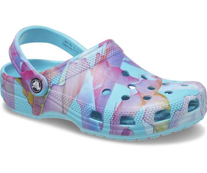 Classic Palm Print Clog Neptune Multi Men Crocs Clogs