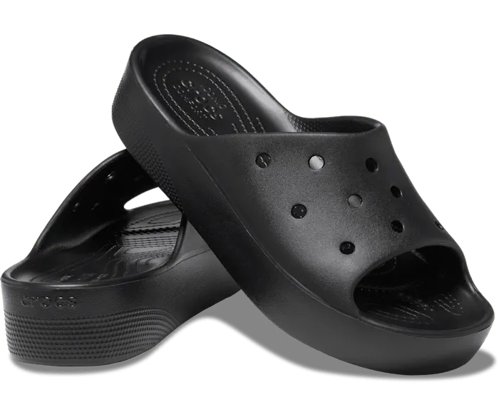 Classic Platform Slide Black Women Crocs Slides
