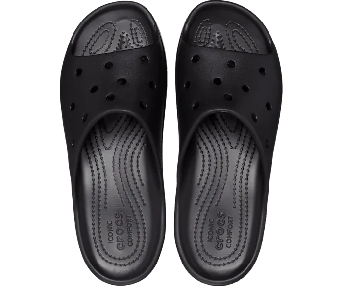 Classic Platform Slide Black Women Crocs Slides