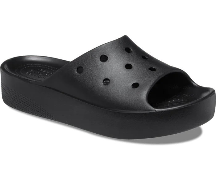 Classic Platform Slide Black Women Crocs Slides