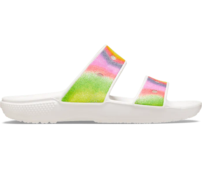 Classic Spray Dye Sandal White Multi Men Crocs Sandals