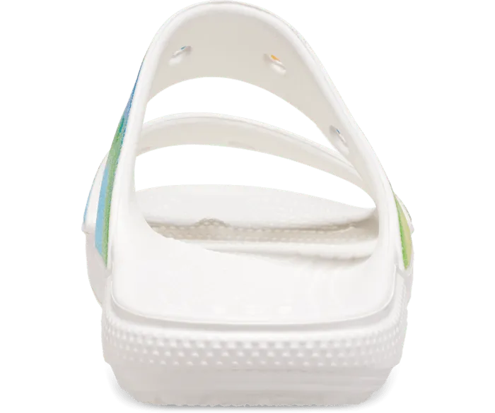 Classic Spray Dye Sandal White Multi Men Crocs Slides