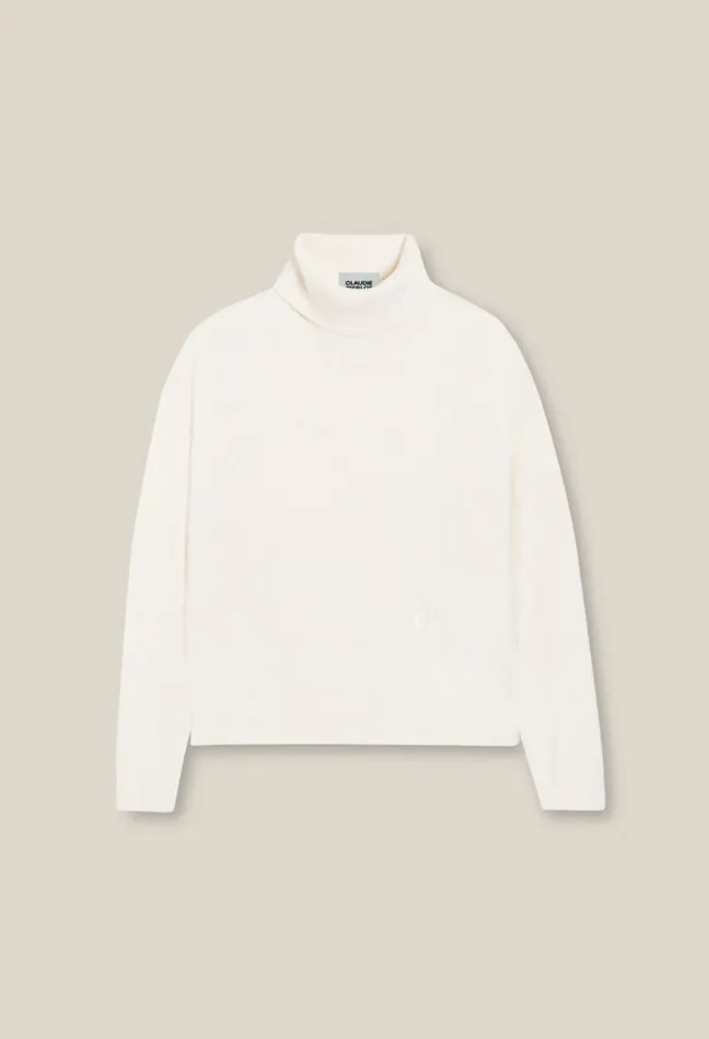 Claudie Pierlot 100 Cashmere Turtleneck Ecru Women Knitwear And Cardigans