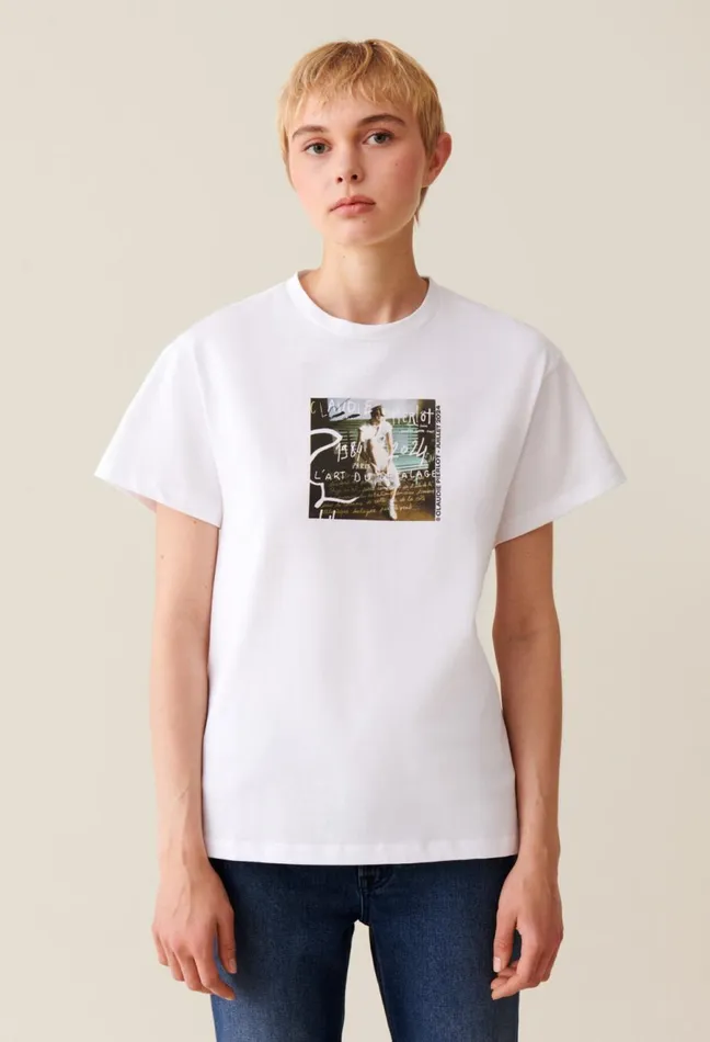 Claudie Pierlot 29 Me039s Of The Month TShirt 8211 072924 Ecru Women TShirts