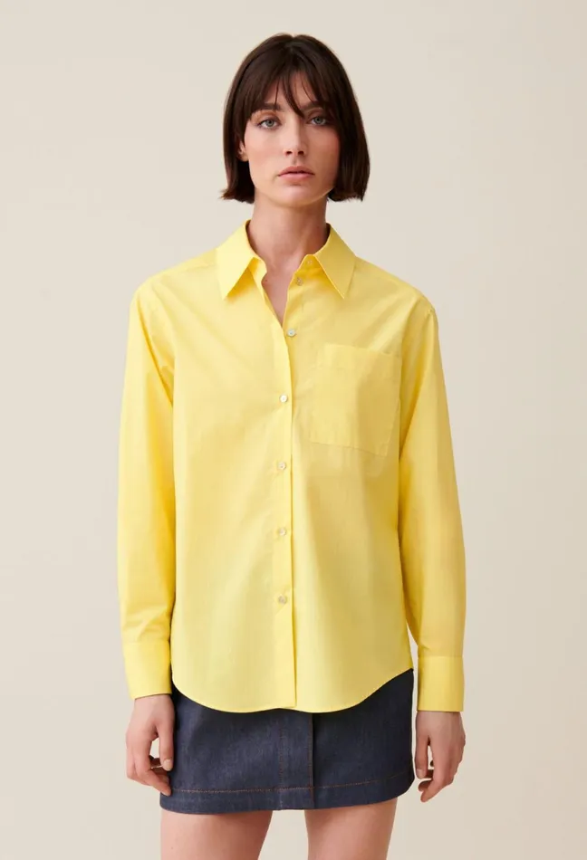 Claudie Pierlot Buttoned Shirt Yellow Women Tops And Shirts Claudie Pierlot Buttoned Shirt Yellow Women Tops And Shirts