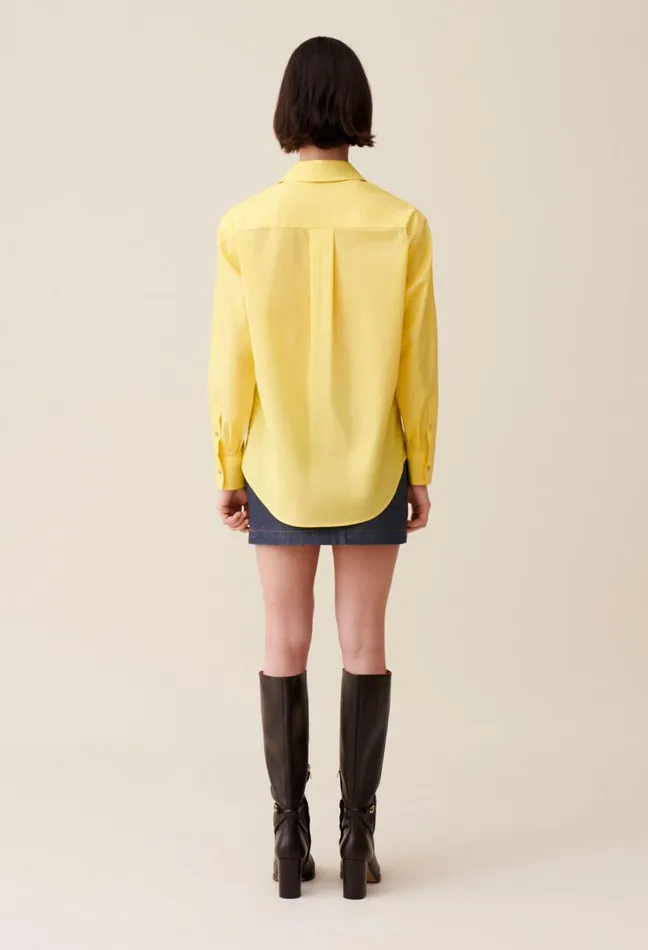 Claudie Pierlot Buttoned Shirt Yellow Women Tops And Shirts Claudie Pierlot Buttoned Shirt Yellow Women Tops And Shirts
