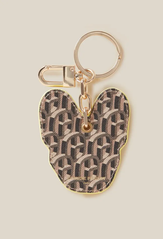 Claudie Pierlot Jean Toto TwoTone Keyring Camel Women Small Leather Goods Claudie Pierlot Jean Toto TwoTone Keyring Camel Women Small Leather Goods