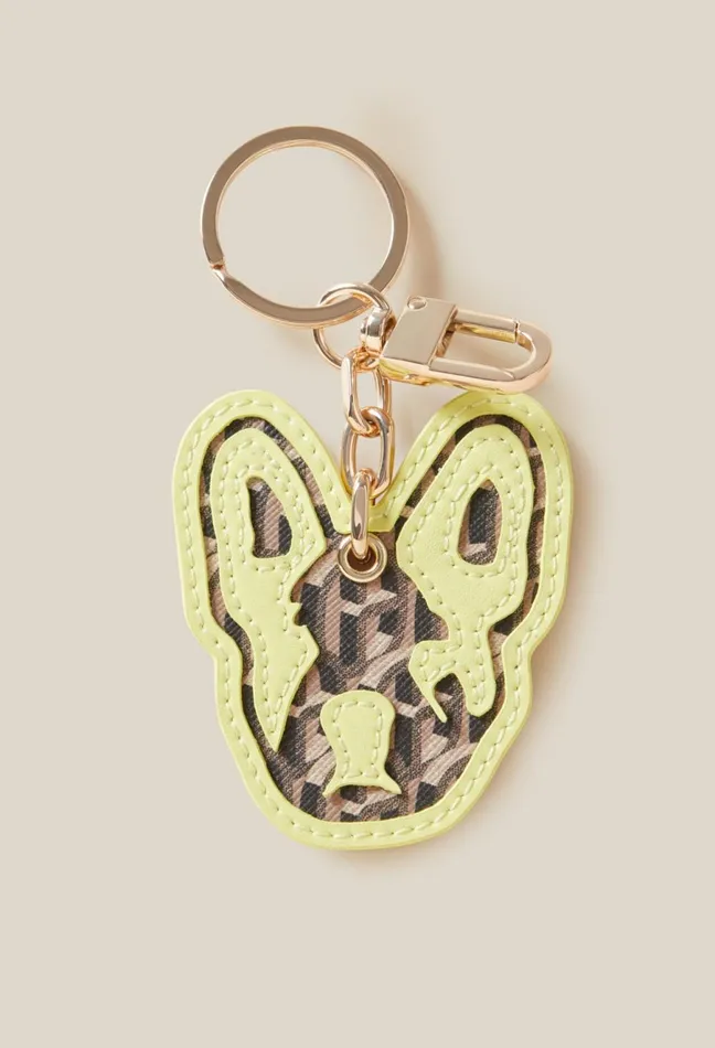 Claudie Pierlot Jean Toto TwoTone Keyring Camel Women Small Leather Goods Claudie Pierlot Jean Toto TwoTone Keyring Camel Women Small Leather Goods
