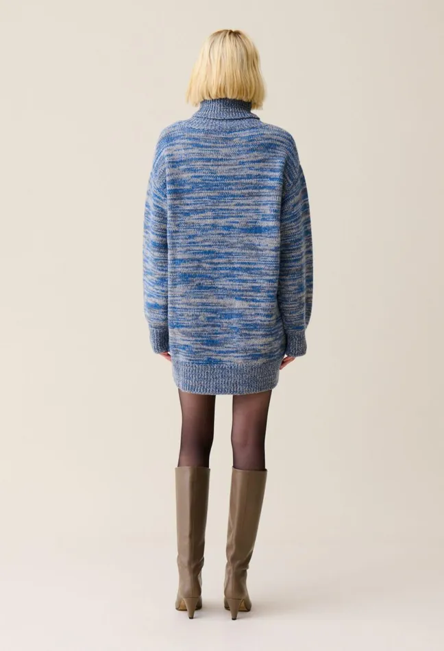 Claudie Pierlot Short Wool Turtleneck Dress Dualcolor Women Knitwear And Cardigans Claudie Pierlot Short Wool Turtleneck Dress Dualcolor Women Knitwear And Cardigans