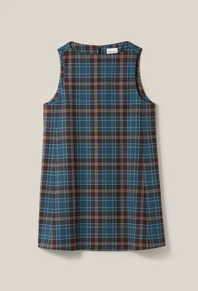 Claudie Pierlot Sleeveless Checked Mini Dress Multicolored Women Dresses Claudie Pierlot Sleeveless Checked Mini Dress Multicolored Women Dresses