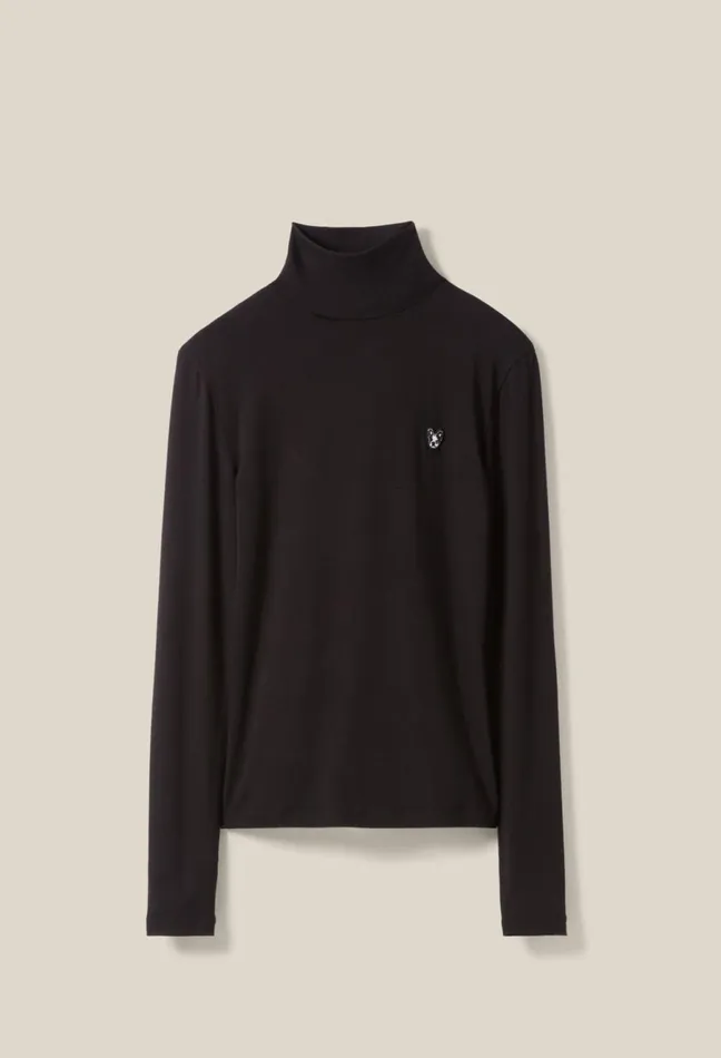 Claudie Pierlot Toto High Neck Top Black Women Knitwear And Cardigans Claudie Pierlot Toto High Neck Top Black Women Knitwear And Cardigans