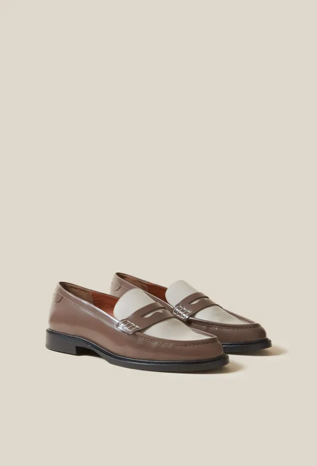 Claudie Pierlot TwoTone Patent Loafers Dualcolor Women Loafers
