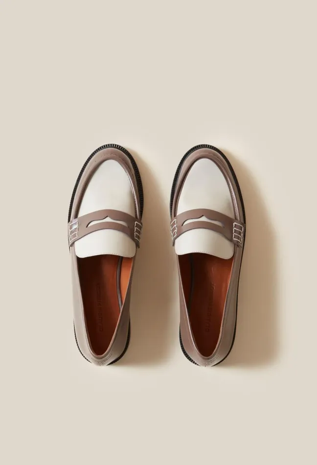 Claudie Pierlot TwoTone Patent Loafers Dualcolor Women Loafers