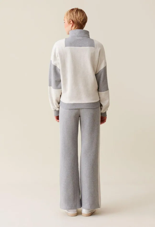 Claudie Pierlot ZipUp High Neck Sweatshirt Mottled Grey Women Sweatshirts Claudie Pierlot ZipUp High Neck Sweatshirt Mottled Grey Women Sweatshirts