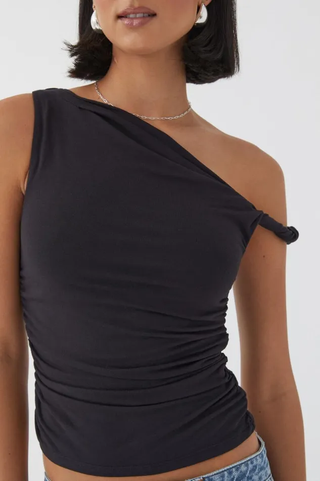 Clothing Supr Going Out Tops Bree Ruched Twist Top Black