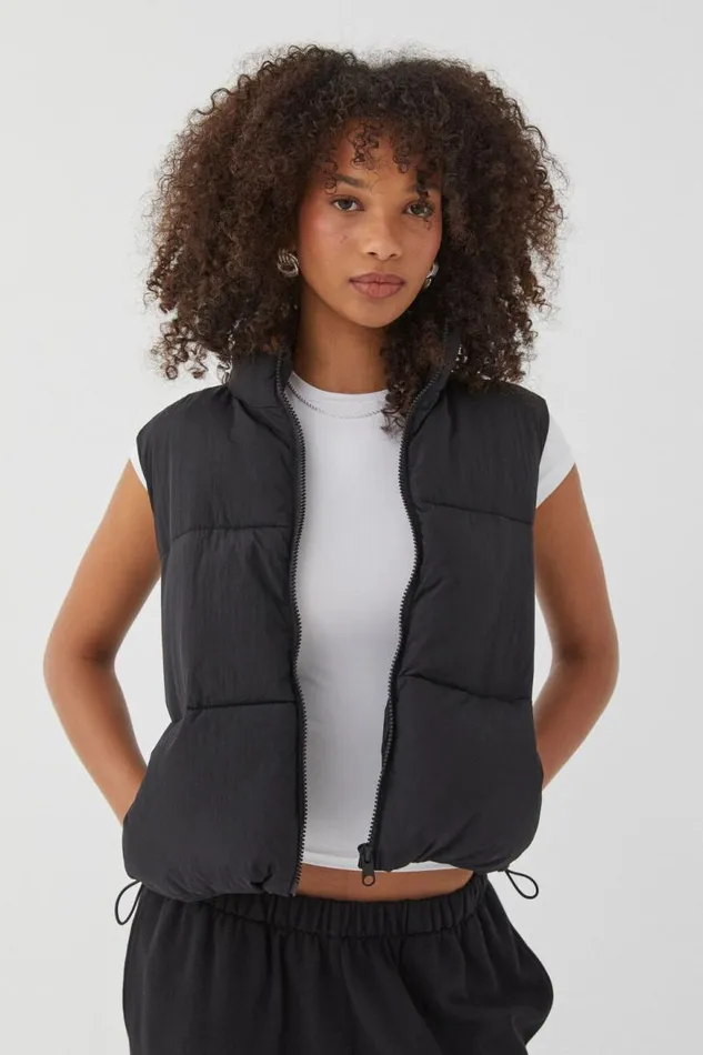 Clothing Supr Jackets and Puffers Recycled Puffer Vest Black
