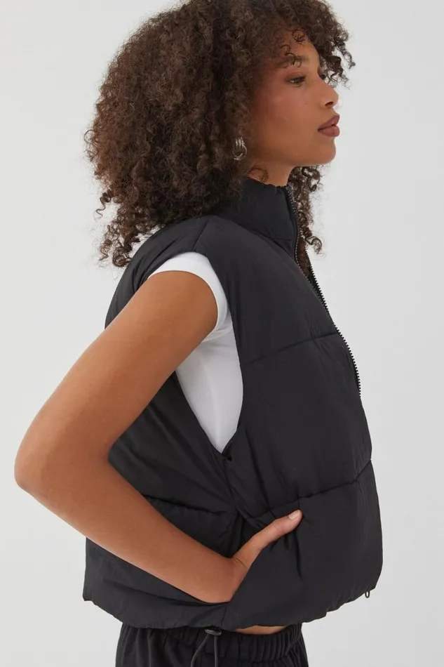 Clothing Supr Jackets and Puffers Recycled Puffer Vest Black