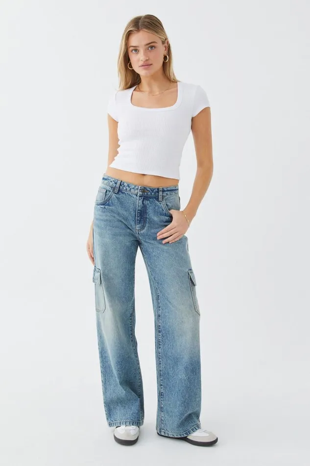 Clothing Supr Jeans Cargo Denim Jean Dirty Blue
