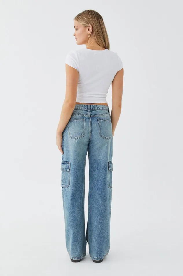 Clothing Supr Jeans Cargo Denim Jean Dirty Blue