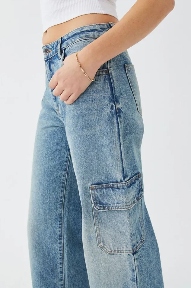 Clothing Supr Jeans Cargo Denim Jean Dirty Blue