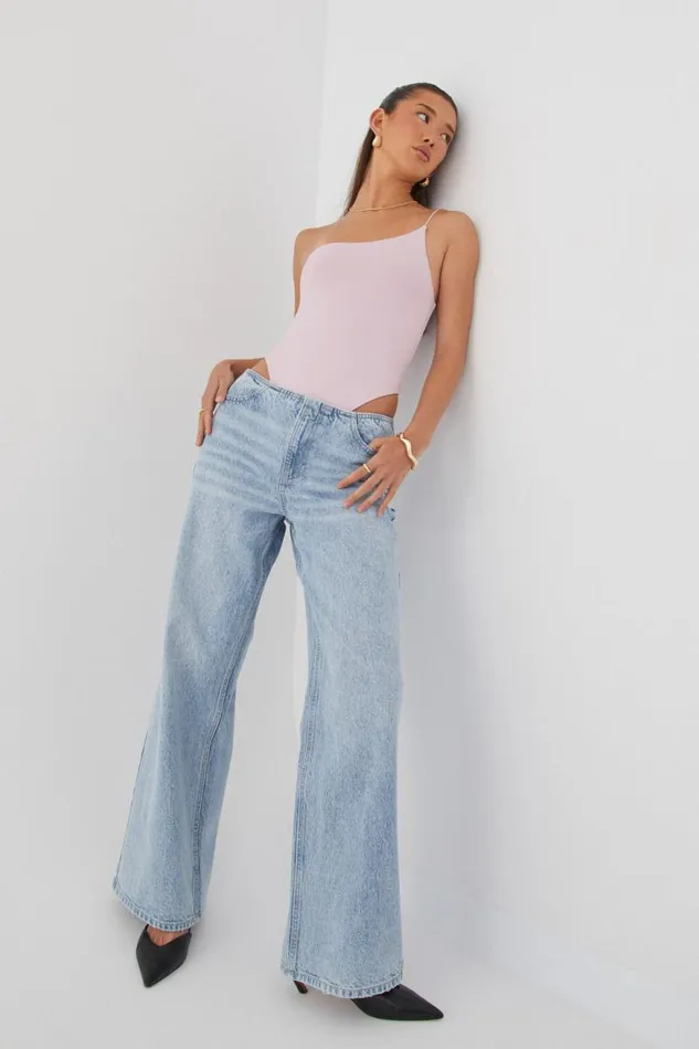 Clothing Supr Jeans No Waistband Wide Jean Slay Blue
