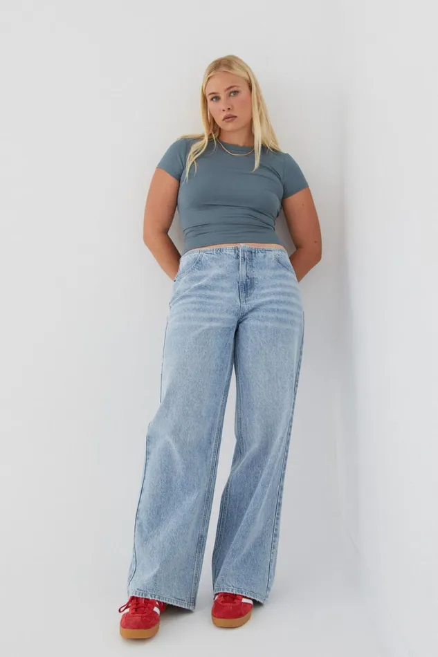 Clothing Supr Jeans No Waistband Wide Jean Slay Blue