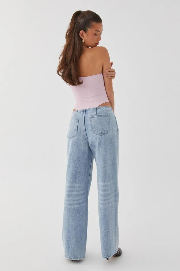 Clothing Supr Jeans No Waistband Wide Jean Slay Blue