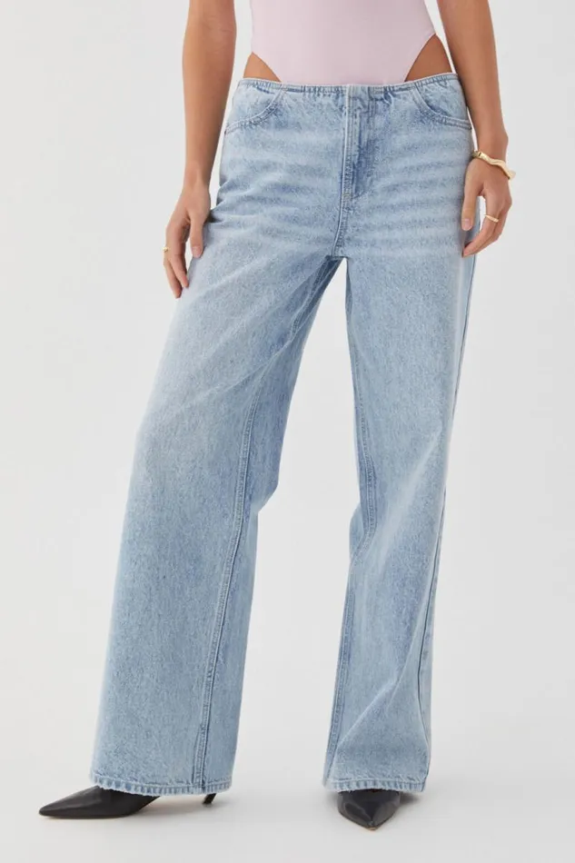 Clothing Supr Jeans No Waistband Wide Jean Slay Blue