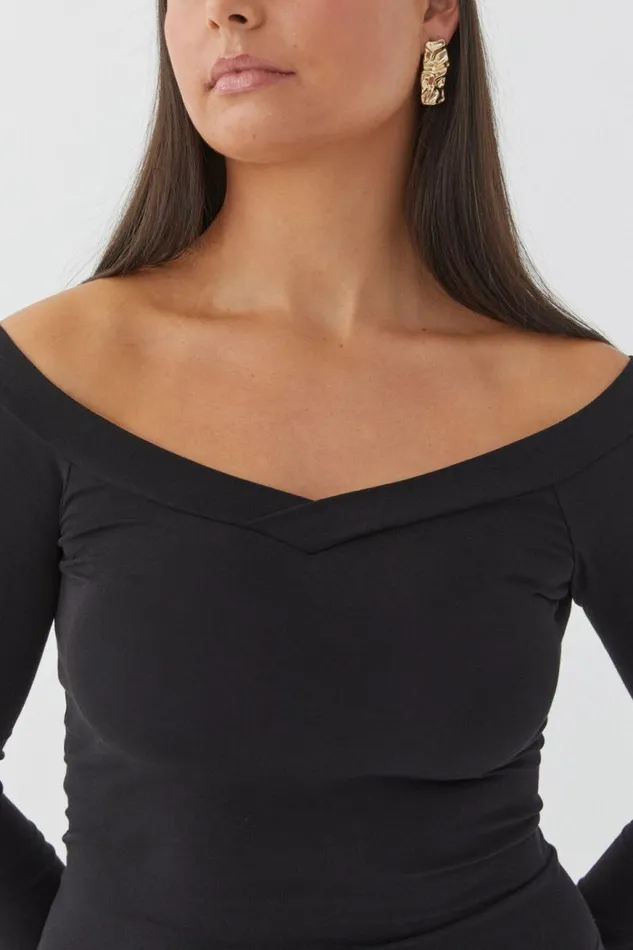 Clothing Supr Long Sleeve Tops Rebecca Long Sleeve Top Black